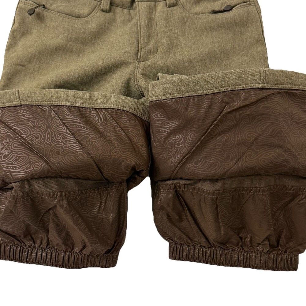 The North Face Snowboard Pants Women Brown XS Soft Shell Fleece Lined Flare Ski - Picture 7 of 10